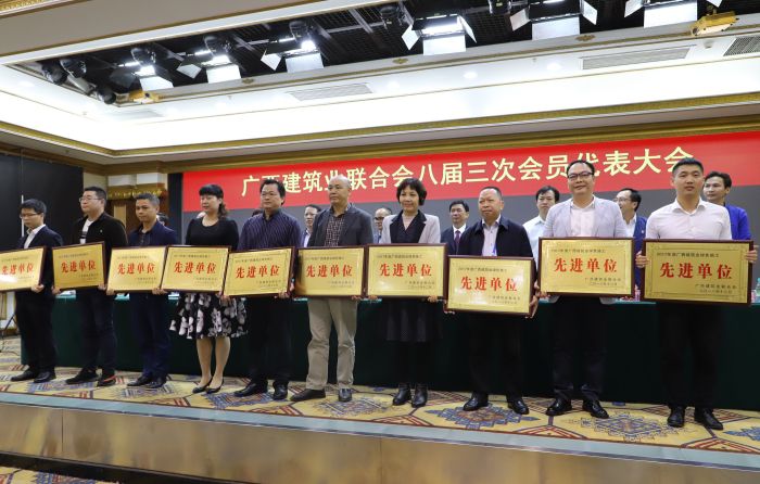 公司副总经理周兴耀代表公司上台领取牌匾。李立云 摄.jpg