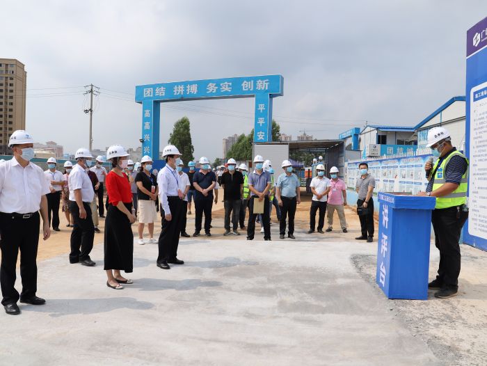 驻桂人大代表听取项目经理汇报。侯健杰 摄.jpg